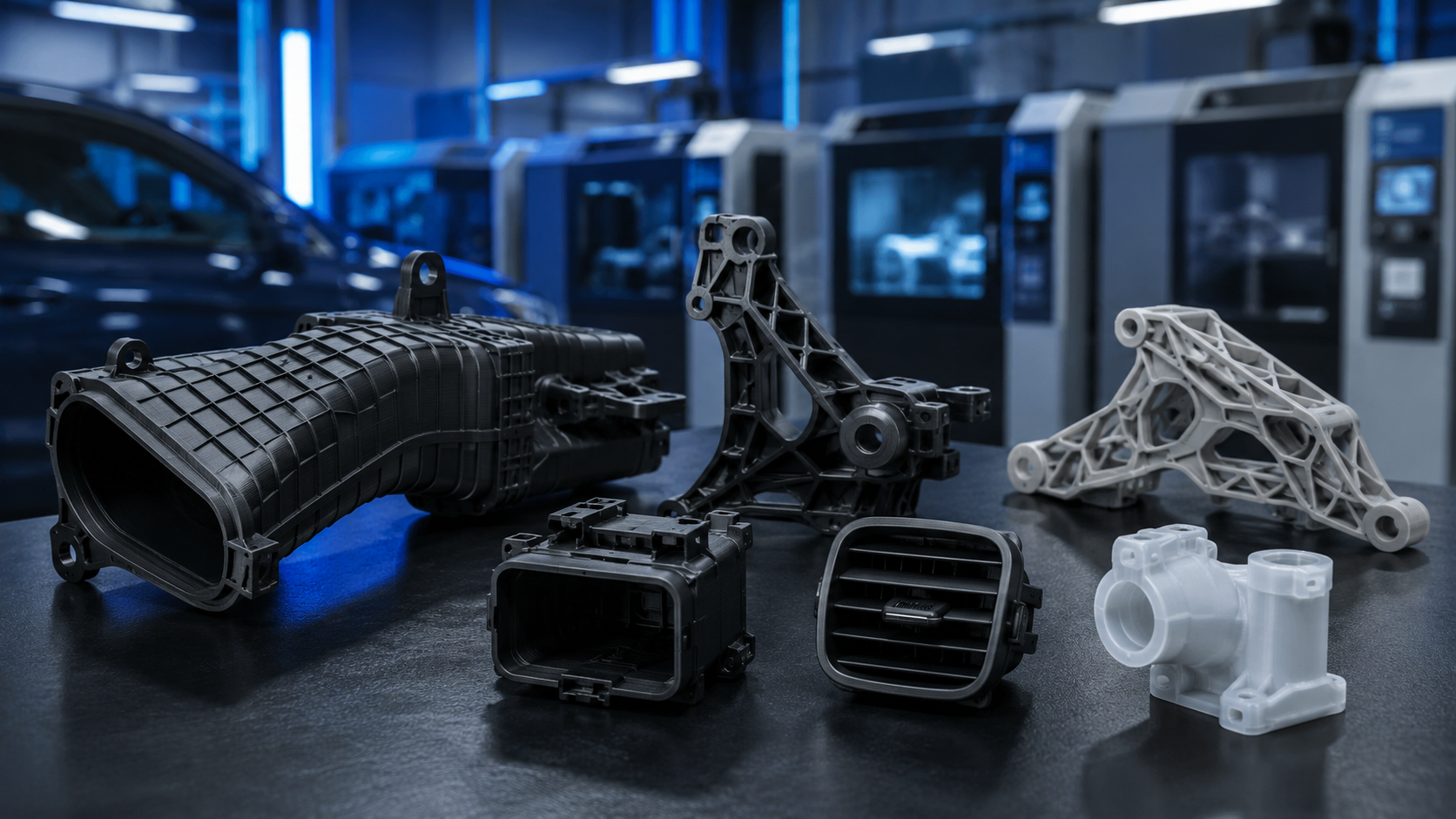 Representative batch of functional 3D printed mechanical components