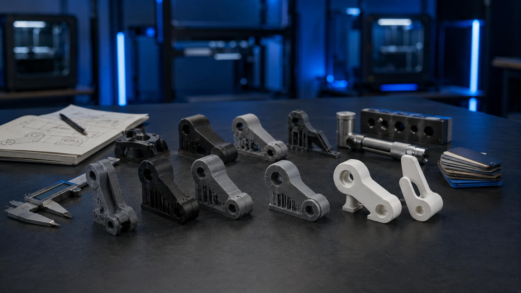Representative automotive accessory prototypes and revision samples