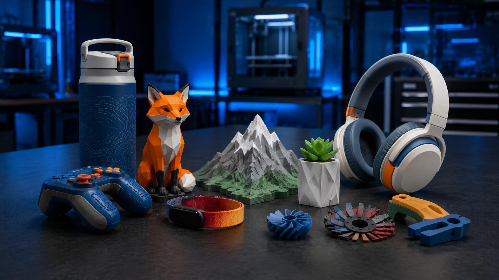 Representative toys, accessories, and display models in multiple colors